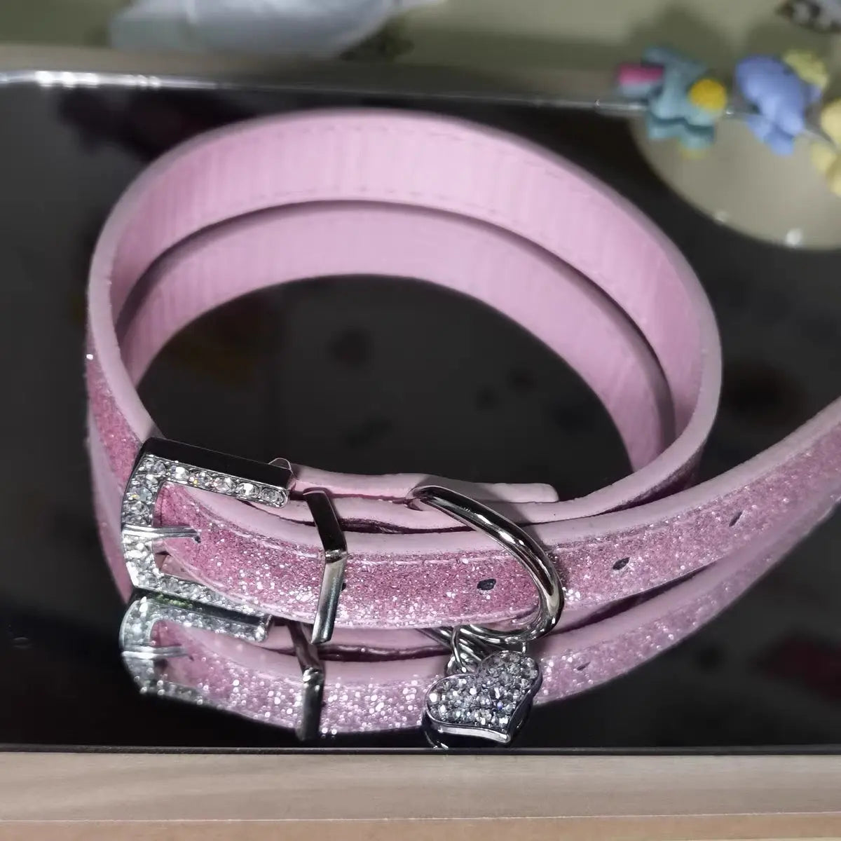 Free Shipping For 'Pink Slave' Bling Sequins Pink Choker