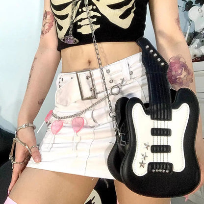 Free Shipping For 'Bass' Kawaii Y2k Guitar Shape Bag