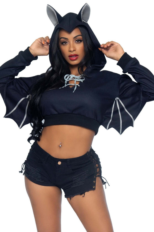 Free Shipping For Bat Cropped Hoodie