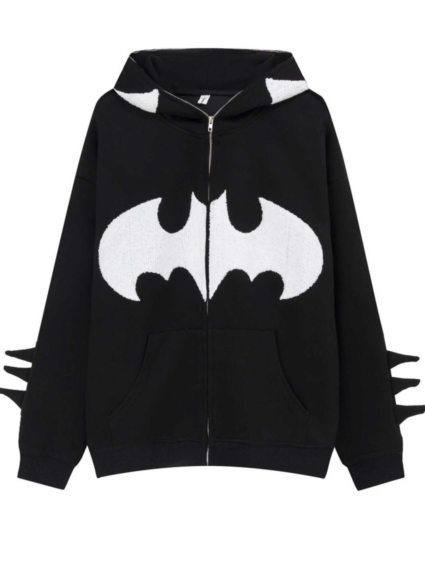 Free Shipping For 'Bat Girl' Dark Bats Zipped Oversized  Hoodie