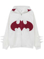 Free Shipping For 'Bat Girl' Dark Bats Zipped Oversized  Hoodie