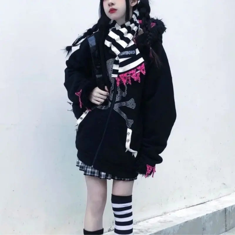 Free Shipping For 'Belly' Y2K Harajuku Stripe Scarf