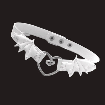 Free Shipping For 'Besties' Heart & Wings Faux Leather Choker