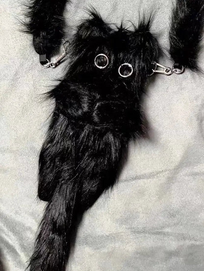 Free Shipping For 'Black Cat' Alt Skeleton Plushies Bag