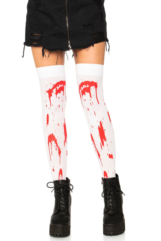 Free Shipping For Bloody Zombie Thigh High Stockings