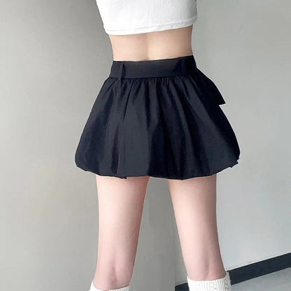 Free Shipping For 'Bloom' Dark Buckle Bubble Skirts