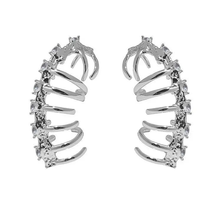 Free Shipping For 'Bones' Non-piercing Dark Goth Ear Cuffs