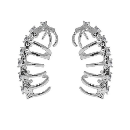 Free Shipping For 'Bones' Non-piercing Dark Goth Ear Cuffs