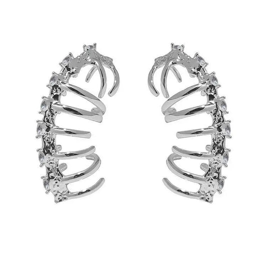 Free Shipping For 'Bones' Non-piercing Dark Goth Ear Cuffs