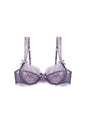 Free Shipping For Sexy Purple Floral Lace Trim Underwire Bra Lingerie