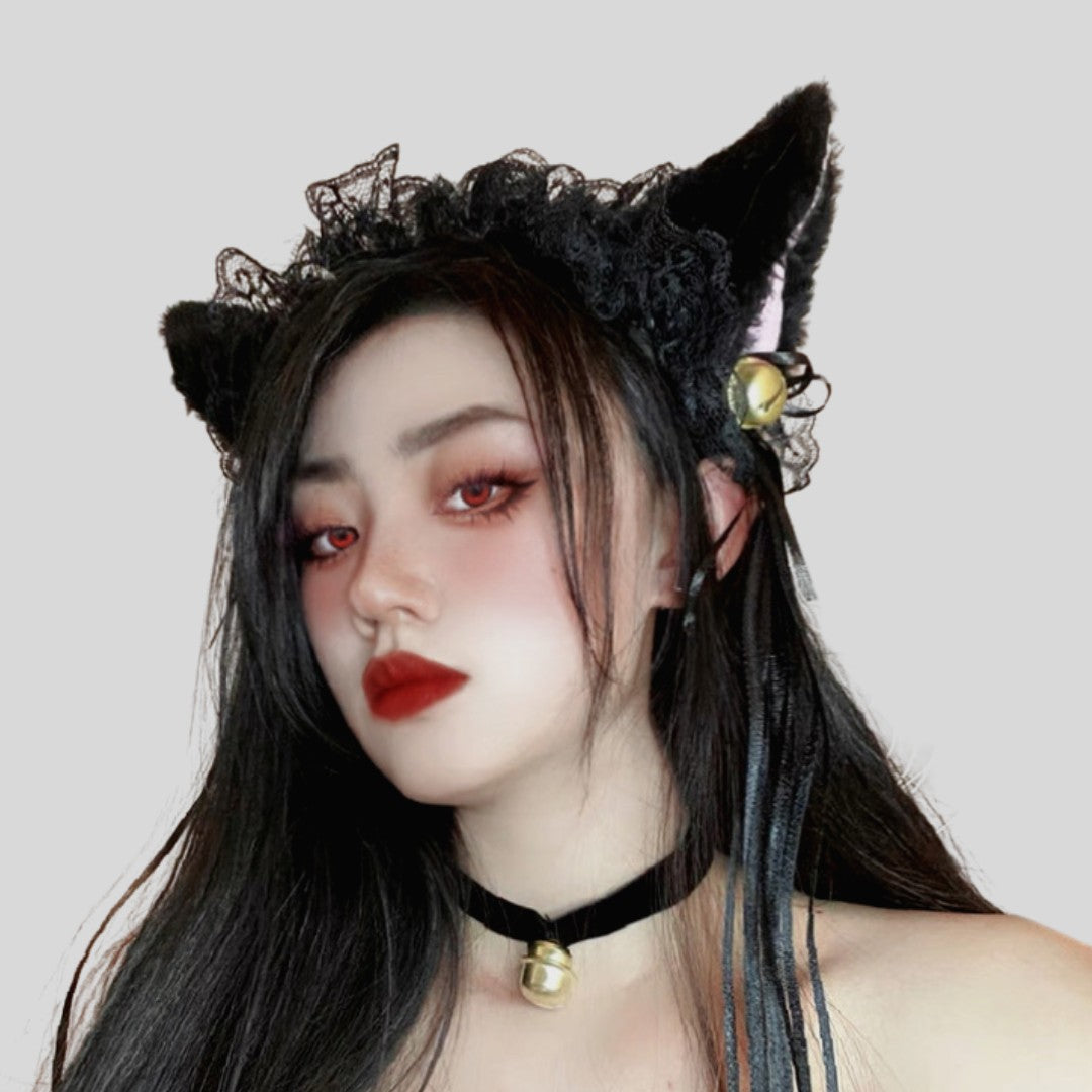 Free Shipping For Cat Ears Alt Lace Tassels Headband