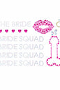 Free Shipping For Bride Squad Adhesive Body Jewels Stickers