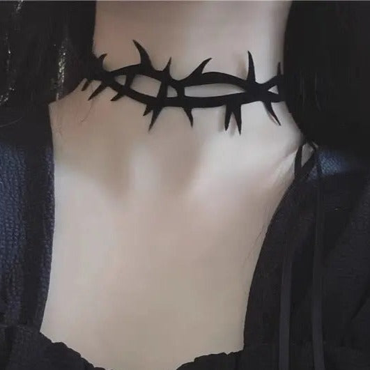 Free Shipping For 'Burned Thorns' Dark Goth Choker