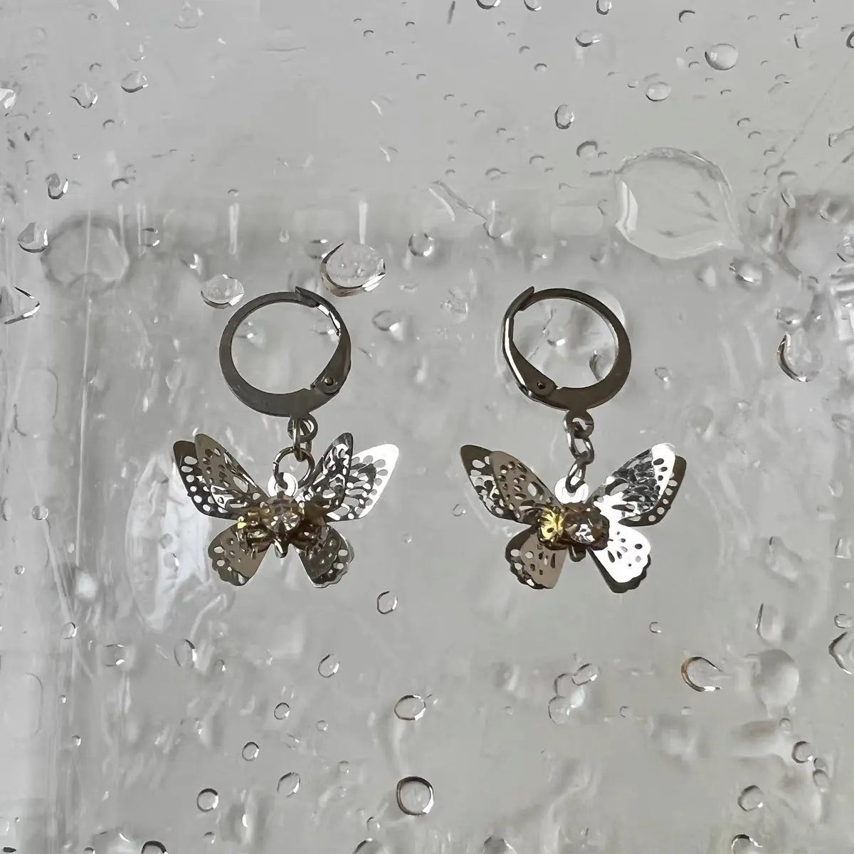 Free Shipping For 'Butterfly Blade' Future Alt Carvings Earrings