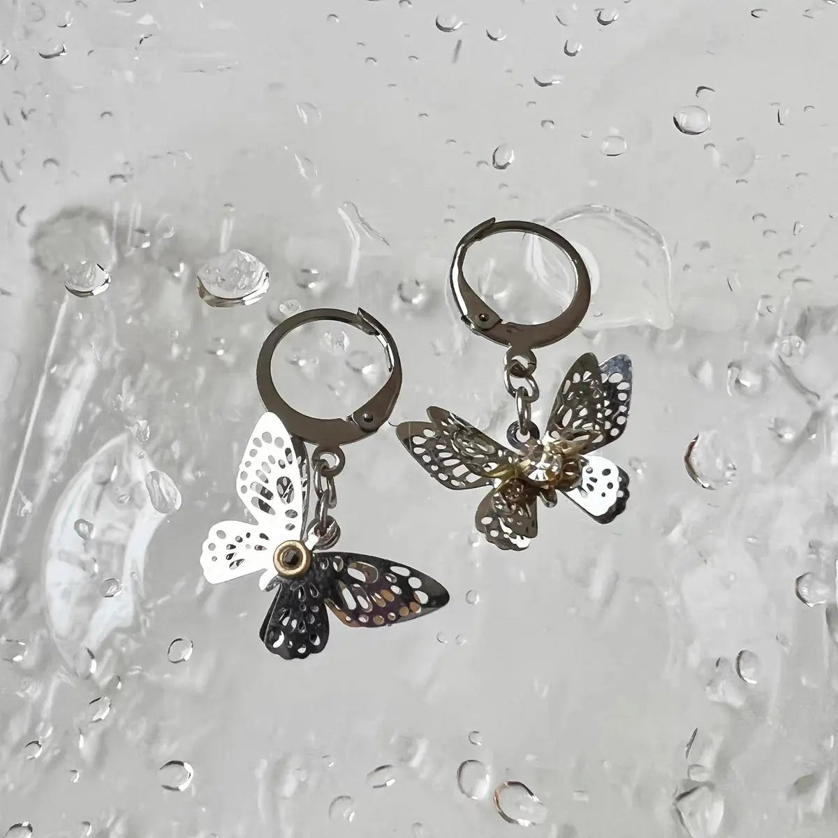 Free Shipping For 'Butterfly Blade' Future Alt Carvings Earrings