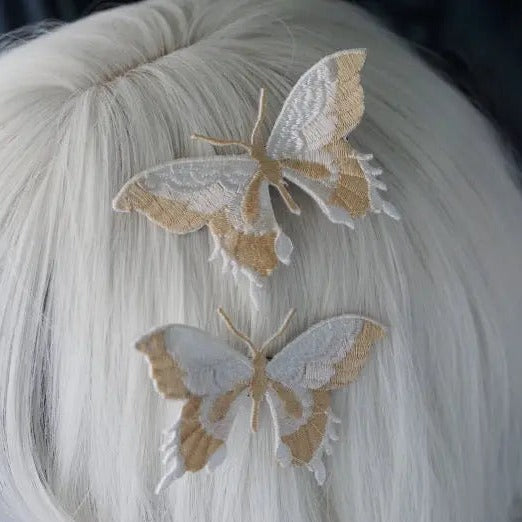 Free Shipping For 'Butterfly Effect' Goth Embroidery Hair Pins