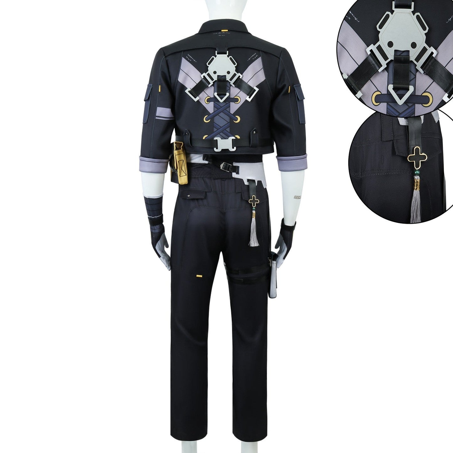 Free Shipping For_uthering Waves Game Lingyang Rover Black Outfit Party Carnival Halloween Cosplay Costume