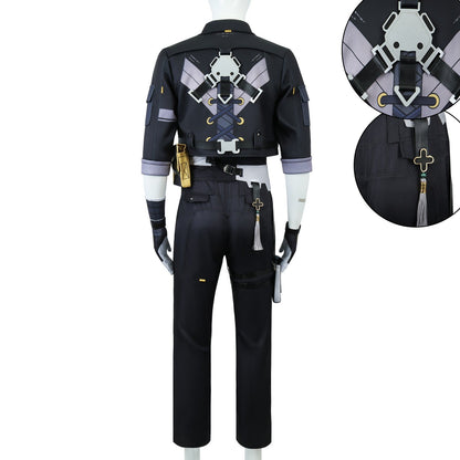 Free Shipping For_uthering Waves Game Lingyang Rover Black Outfit Party Carnival Halloween Cosplay Costume