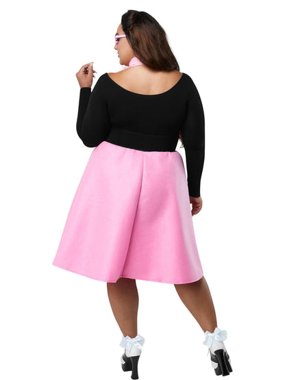 Free Shipping For Adult Plus Pink Poodle Skirt Costume