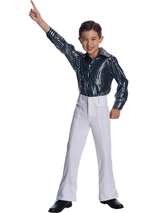 Free Shipping For Kid's White Disco Pants Costume