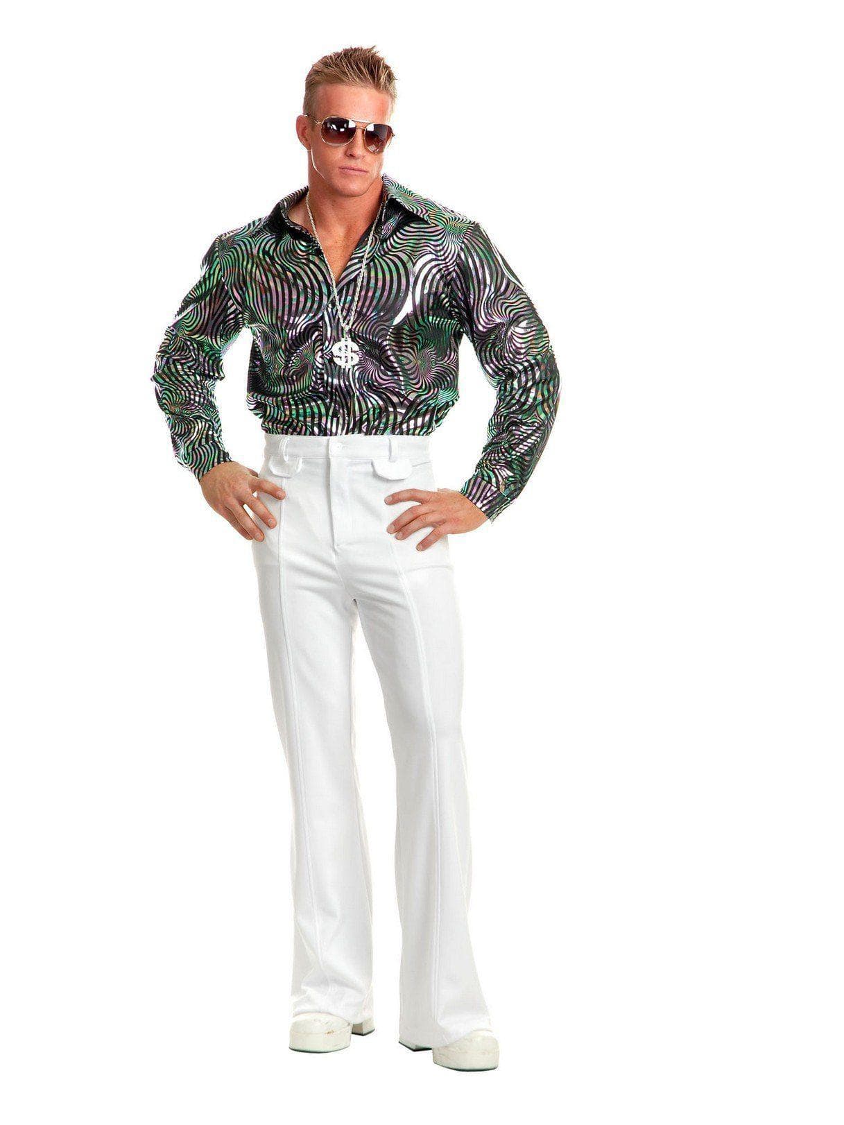 Free Shipping For Adult Psychedelic Swirl Disco Shirt Costume