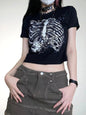 Free Shipping For 'CT' Dark Punk Body Cage Graphic Tees