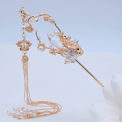 Free Shipping For Hivava Treasures of Wintery Spring Fairycore Princesscore Hair Stick Accessory