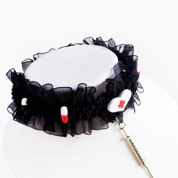 Free Shipping For 'Caregiver' Ruffled Pills & Needles Choker