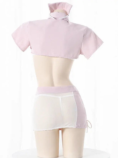 Free Shipping For 'Caring Babe' Nurse Lace Up Bikini Costume