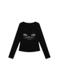 Free Shipping For 'Cat Eye' Anime Girl Square Neck Long Sleeves Shirts