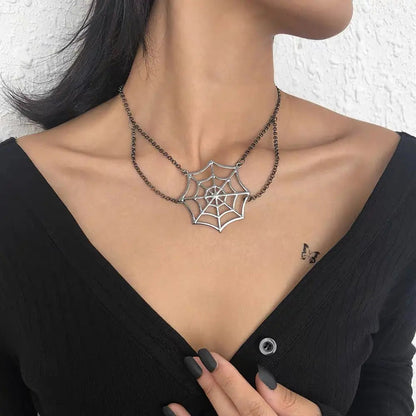 Free Shipping For 'Catch Me' Punk Spider Metal Necklace