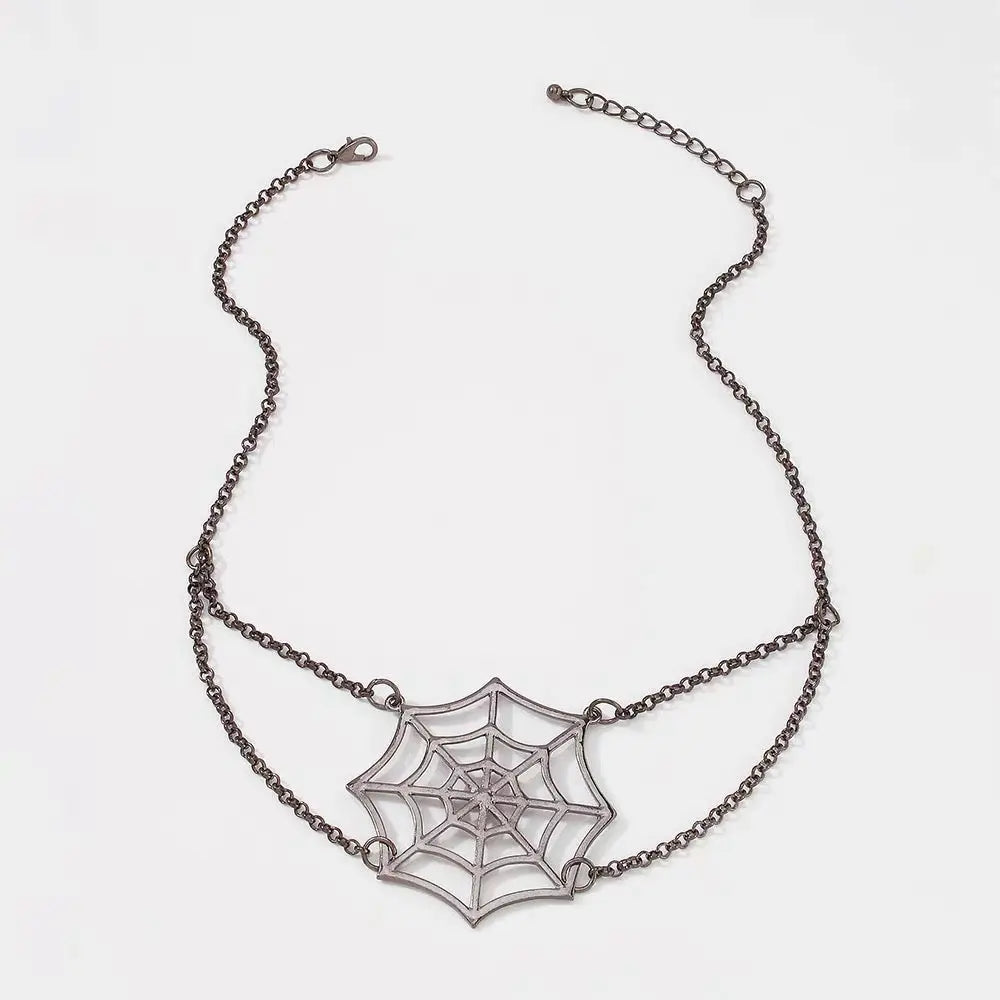 Free Shipping For 'Catch Me' Punk Spider Metal Necklace