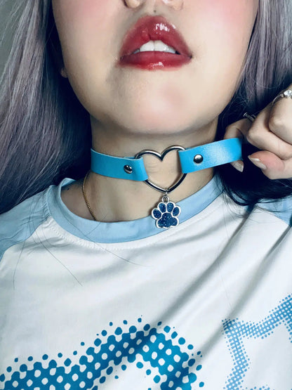 Free Shipping For 'Catfish' Kawaii Goth Squins Pendants Cat Paw Choker