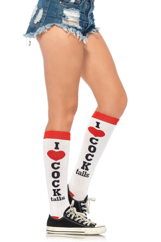 Free Shipping For Cocktails Acrylic Knee Socks