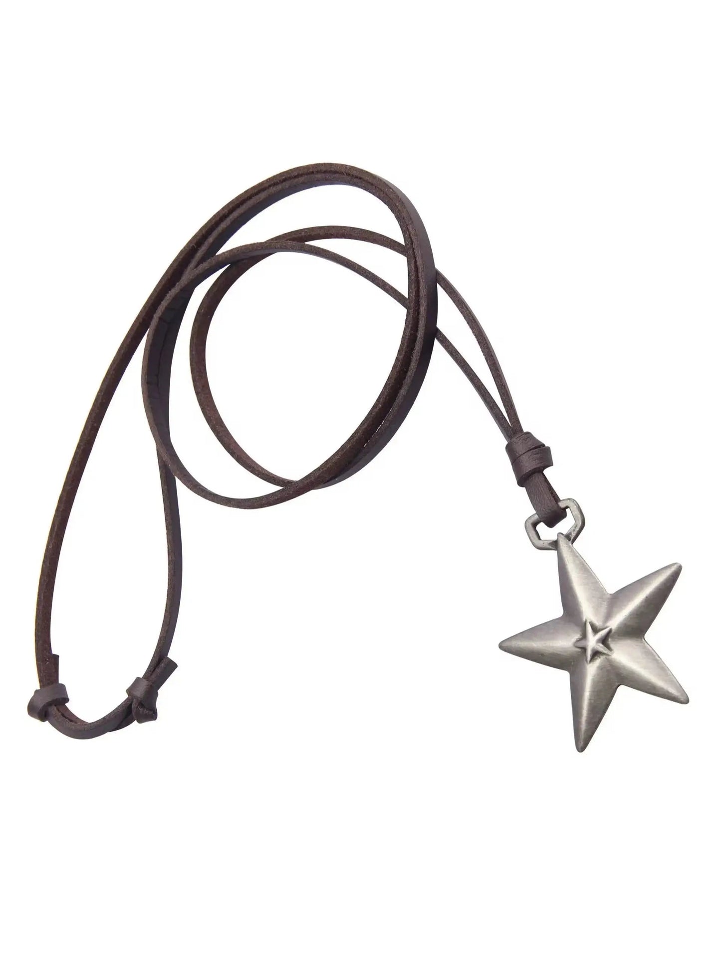 Free Shipping For 'Collision' Y2k Silver Star Rope  Necklace