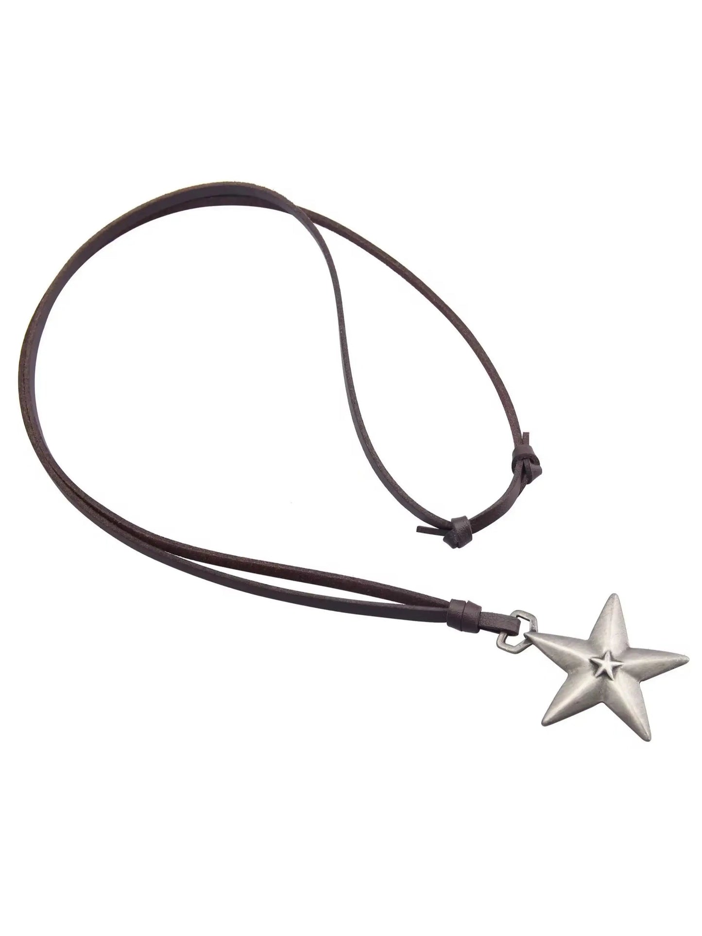 Free Shipping For 'Collision' Y2k Silver Star Rope  Necklace