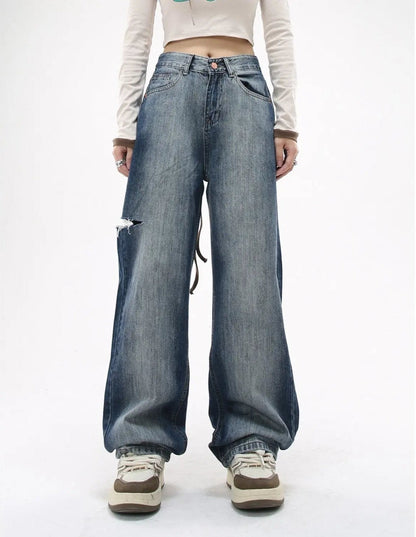 Free Shipping For 'Confession' Grunge Oversized Graduant Pants