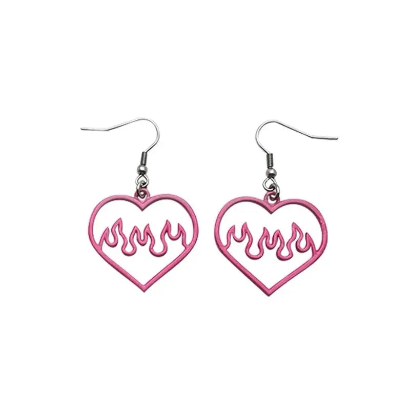 Free Shipping For 'Crazy in love' Neon Heart Earrings