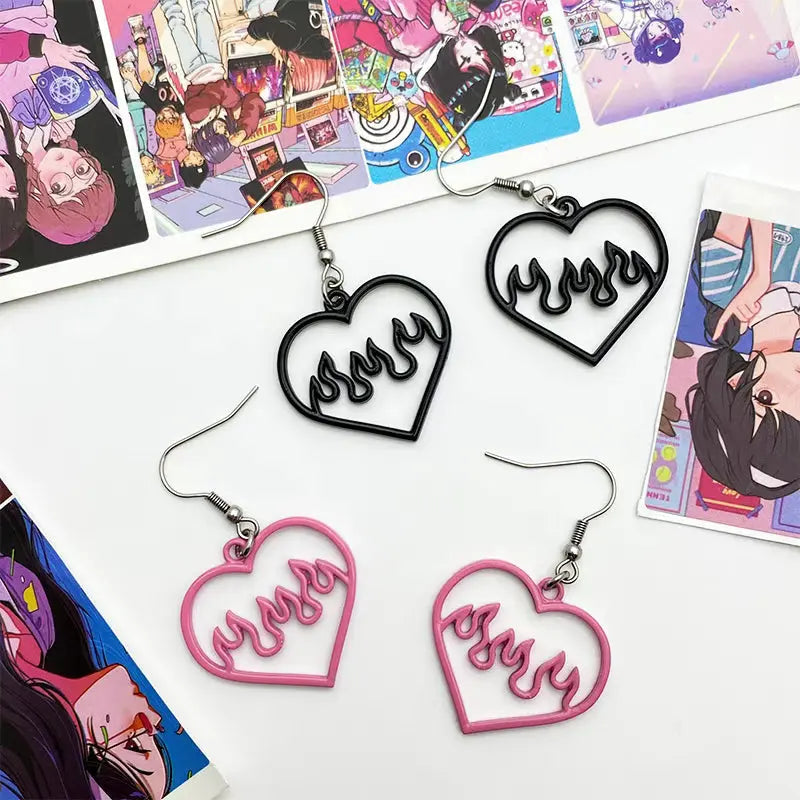 Free Shipping For 'Crazy in love' Neon Heart Earrings