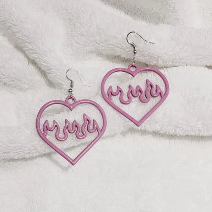 Free Shipping For 'Crazy in love' Neon Heart Earrings