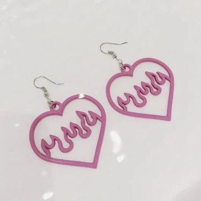 Free Shipping For 'Crazy in love' Neon Heart Earrings