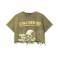 Free Shipping For 'Creepier' Dark Skull Ripped Graphic Shirts Tees