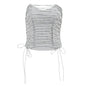 Free Shipping For 'Cretaceous' Future Grey Lace-Up Tube Top