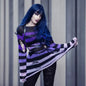 Free Shipping For 'CrossRoads' Striped Grunge Gradient Sweater