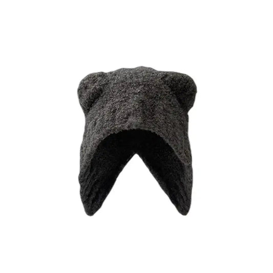 Free Shipping For 'Cutie Bear' Knitted Ear Muffs Hat