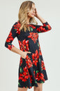 Free Shipping For Blooming Poinsettia Christmas Dress with Pockets