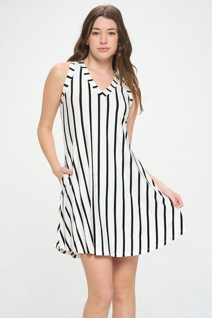 Free Shipping For Women's Striped Sleeveless Dress