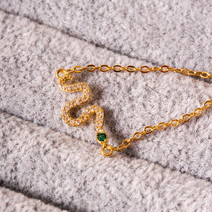 Free Shipping For Golden Plated Snake Necklace