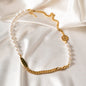 18K Gold Plated Smiley Freshwater Pearl Necklace