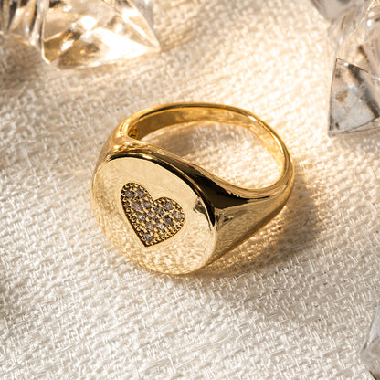 Free Shipping For Golden Plated Love Ring